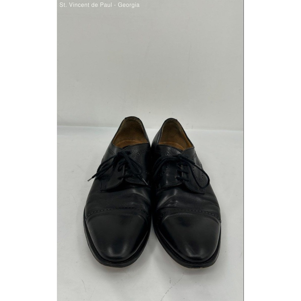 Florsheim Black Royal Imperial‎ All Leather Italian Made Oxford Shoe Men 11.5